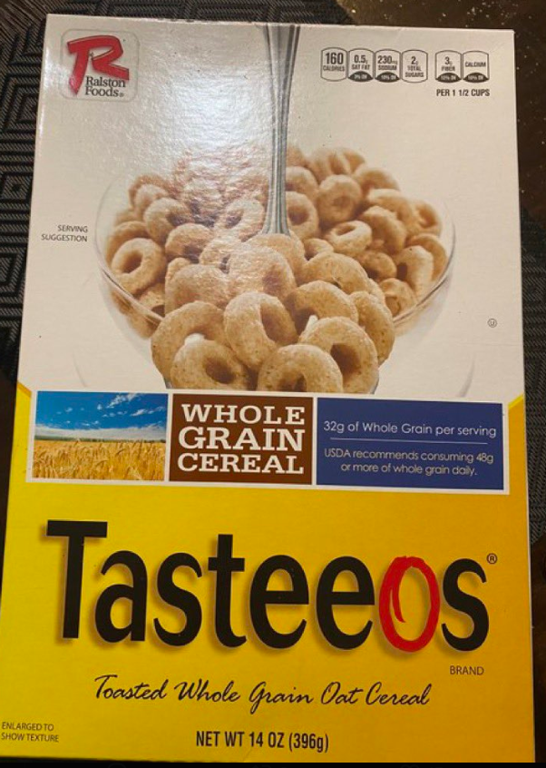 ralston cereal tasteeos - R Balston Foods. 10 FR10S Whole Grain Cereal 32g of Whole Grain per serving Usda recommends consuming g or more of whole graindolly Tasteeos Inlanged To Showtexture Toasted Whole Grain Oat Cereal Net Wt 14 Oz 396g Brand